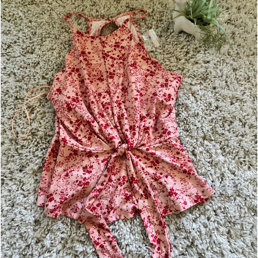 Meraki Pink Floral Blouse